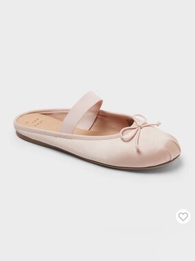 a new day Imani Ballet Flat Mules with Bow Strap - Light Pink